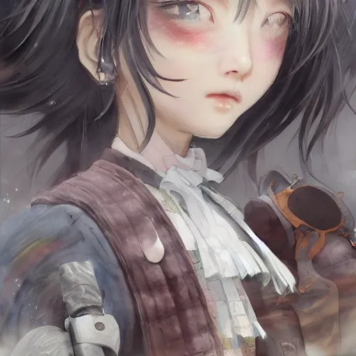 Prompt: dynamic composition, motion, ultra-detailed, incredibly detailed, a lot of details, amazing fine details and brush strokes, colorful and grayish palette, smooth, HD semirealistic anime CG concept art digital painting, watercolor oil painting of a Japanese schoolgirl, Cytus and Deemo style by a Chinese artist at ArtStation, by Huang Guangjian, Fenghua Zhong, Ruan Jia, Xin Jin and Wei Chang. Realistic artwork of a Chinese videogame, gradients, gentle an harmonic grayish colors.