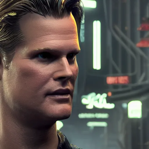 Image similar to cary elwes in cyberpunk 2 0 7 7, unreal engine 5 4 k, hyperdetailed photorealism