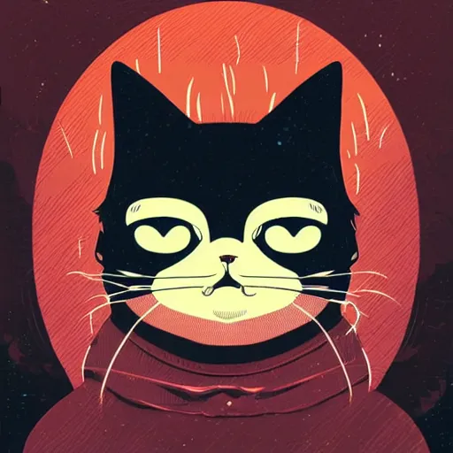 Image similar to delirium anime cat face portrait by petros afshar, tom whalen, laurie greasley, by greg rutkowski