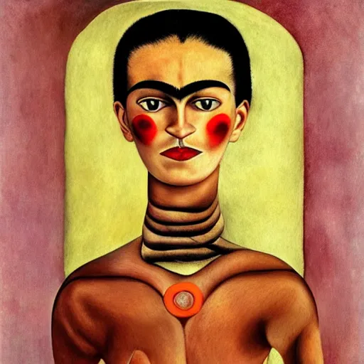 Image similar to house cat by Frida Kahlo