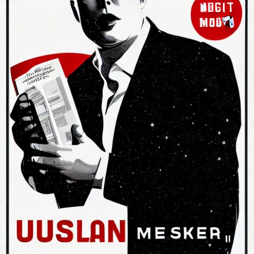 Image similar to us election poster of elon musk