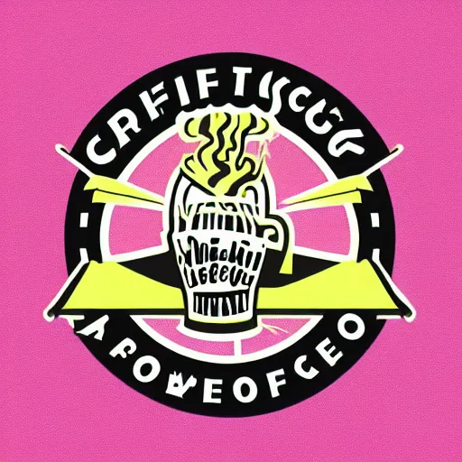 Image similar to a logo for a futuristic afropunk coffee company