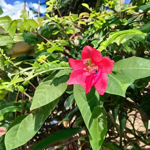 Image similar to a flowering rata vine