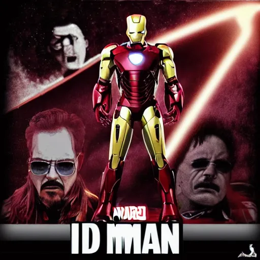 Image similar to i am iron man by black sabbath