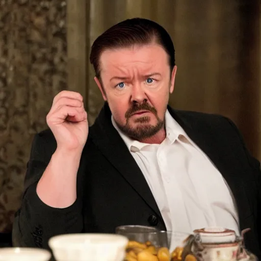 Image similar to ricky gervais as melissa mccarthy