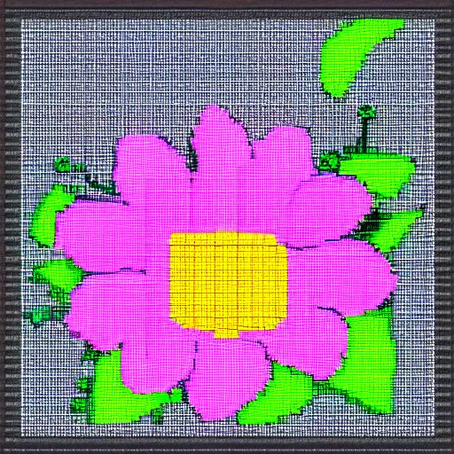 Prompt: flower, pixel art, #pixelart