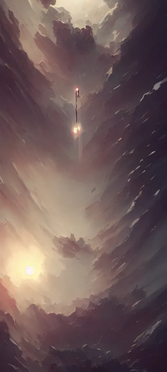 Prompt: A painting of a Vertical Universe trending on artstation in the style of Greg Rutkowski