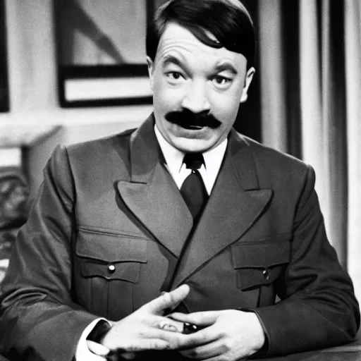 Image similar to jimmy fallon interviewing adolf hitler