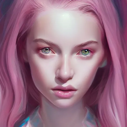 Prompt: teen girl, pink hair, gorgeous, amazing, elegant, intricate, highly detailed, digital painting, artstation, concept art, sharp focus, illustration, art by Ross tran