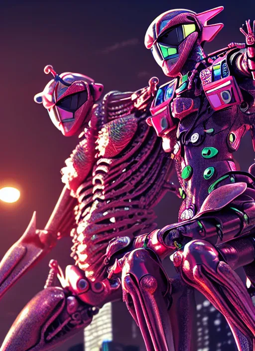 Image similar to kamen rider, hero human structure insects concept art, intricate detail, art and illustration by kim hyung tae and irakli nadar and alexandre ferra, global illumination, at tokyo cyberpunk neon light night