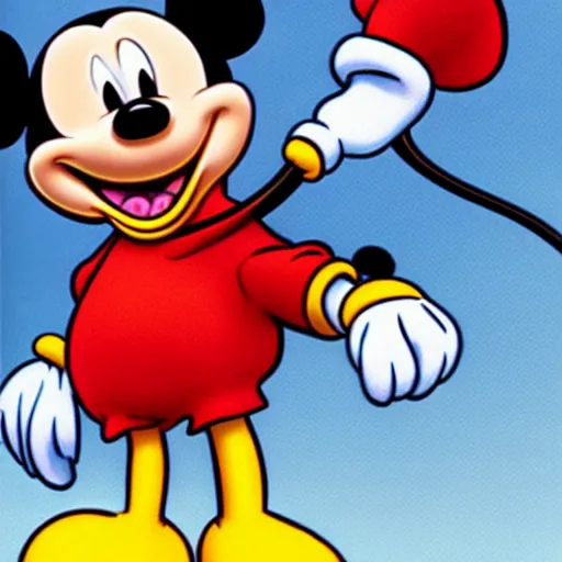 Image similar to mickeymouse as a mignon cartoon, comic