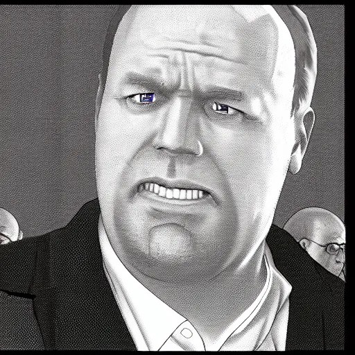 Prompt: gta san andreas screenshot of alex jones