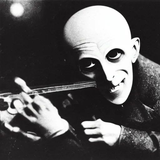 Prompt: count orlok playing delta blues, anime