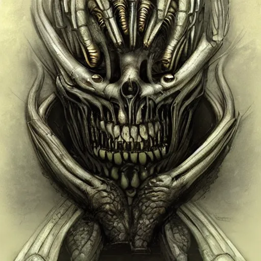 Image similar to giger, trending on artstation