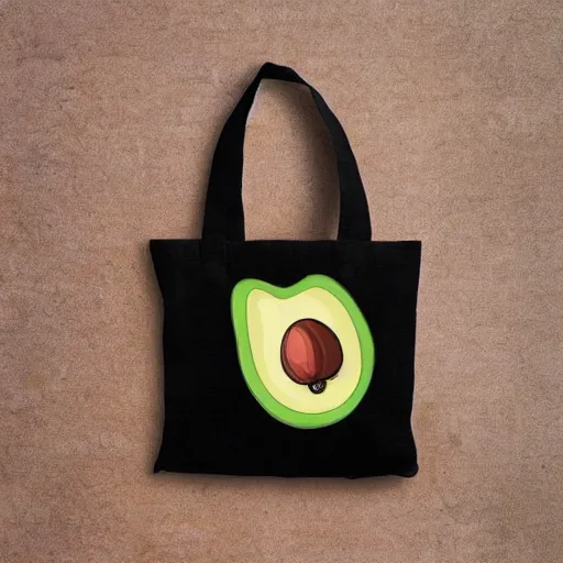 Image similar to Avocado Design on a Totebag, Concept Product