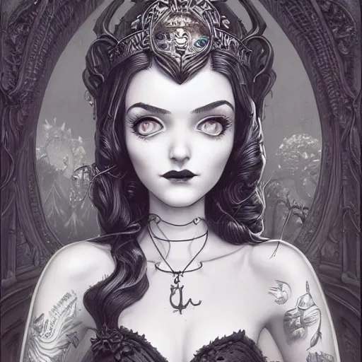 Image similar to Lofi portrait Pixar style by Joe Fenton and Stanley Artgerm and Tom Bagshaw gothic