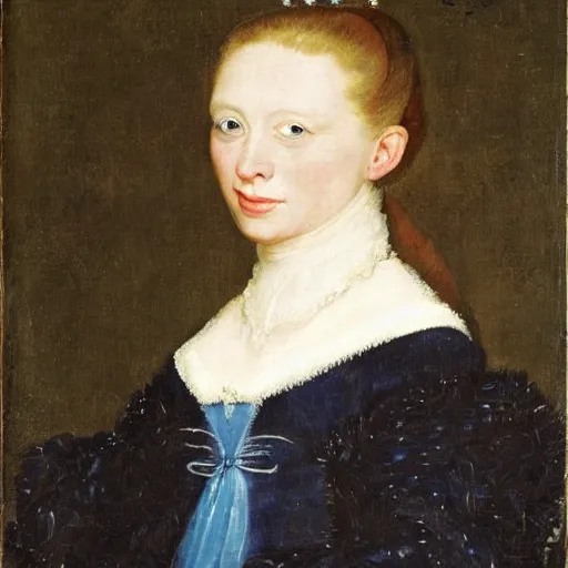 Image similar to Portrait of a woman with ice blue eyes, by Jan Brueghel the Elder