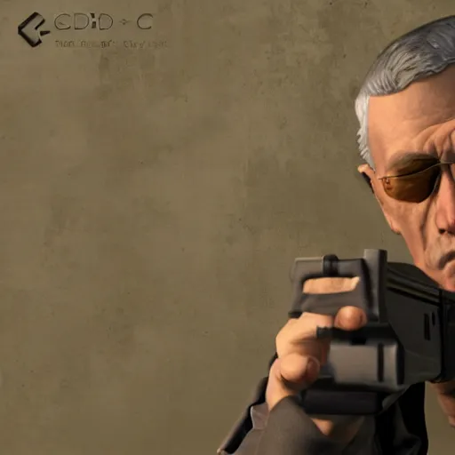 Prompt: old man playing csgo