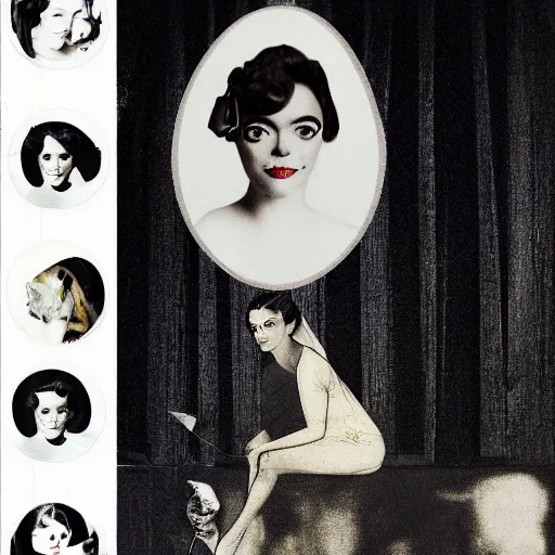 Image similar to hannah diamond, collage, portrait, by toshiko okanoue