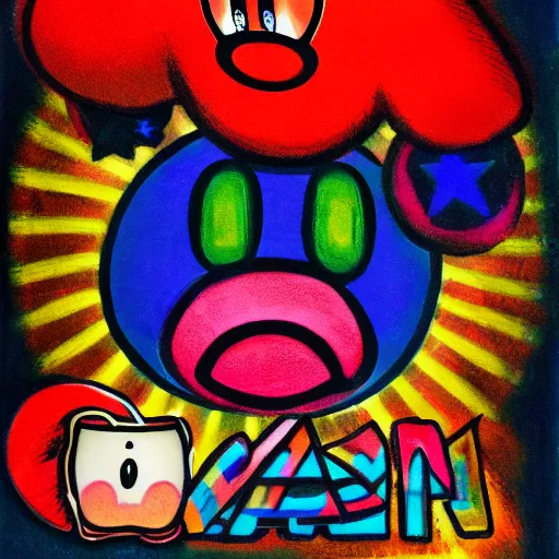 Prompt: kirby einstein portrait