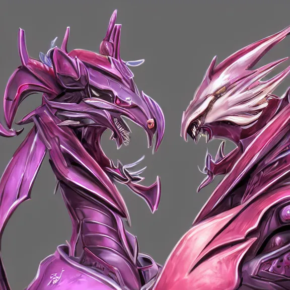 Prompt: cinematic bust shot, two goddess elegant beautiful stunning sexy anthropomorphic mecha female dragons, kissing each other, dragon kissing, close shot, first dragon with sharp silver armor and teeth, second dragon with sleek silver armor and fuchsia skin, anthro art, warframe destiny fanart, furry art, dragon art, macro art, furaffinity, deviantart, sofurry