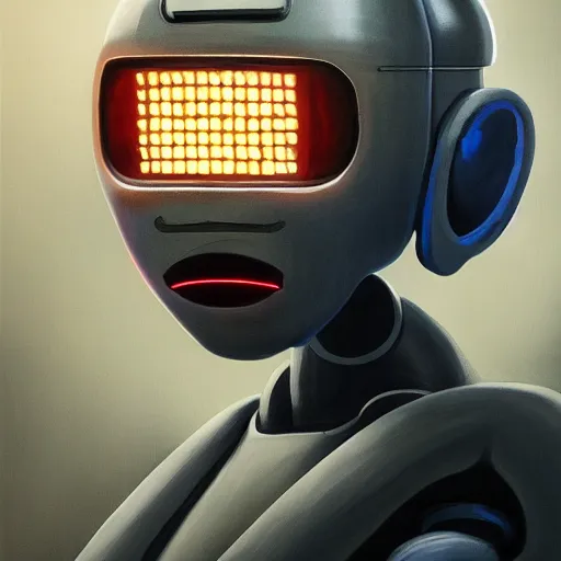 Prompt: a beautiful painting of a sad robot by Tokio Aoyama, Mario Martinez, David Normal. photorealistic, trending on artstation, dramatic lighting, 8K, fantasy beautiful, surreal, cinematic.