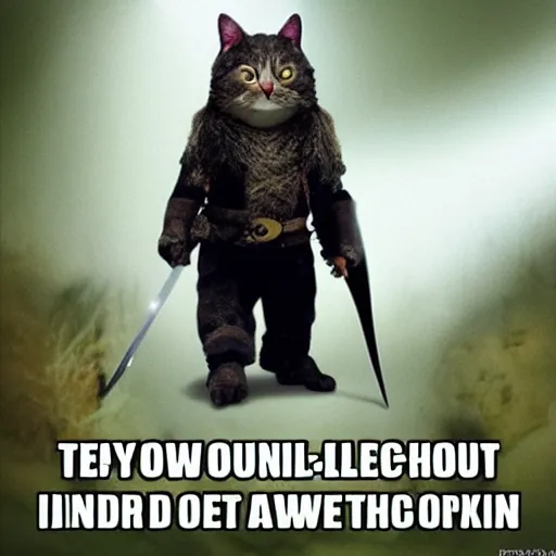 Prompt: cringecore short - lived hobbit cat