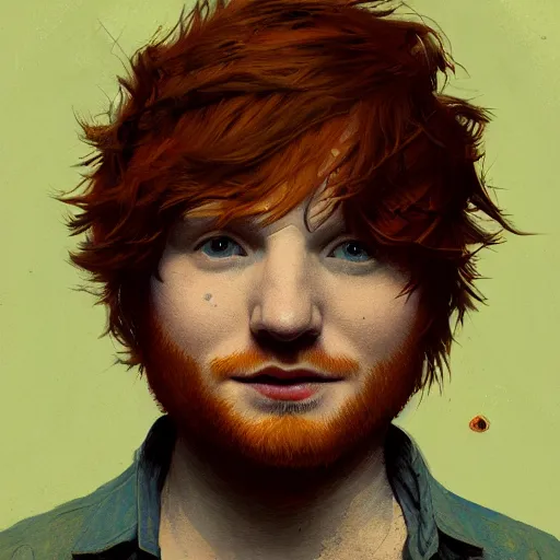 Prompt: Ed Sheeran profile picture by Greg Rutkowski, asymmetrical, Organic Painting , Matte Painting, geometric shapes, hard edges, street art, trending on the artstation:2 by Sachin Teng:4