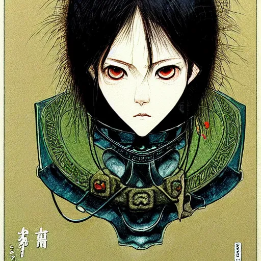 Image similar to prompt : portrait of knight painted in miyazaki color style drawn by katsuhiro otomo and takato yamamoto, inspired by fables, china doll face, smooth face feature, intricate oil painting, high detail, sharp high detail, manga and anime 2 0 0 0