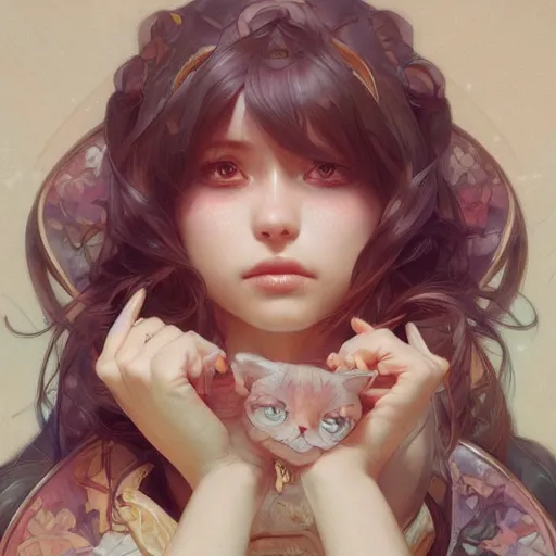 Prompt: ultra realistic illustration of nyanners, intricate, highly detailed, digital painting, artstation, concept art, sharp focus, illustration, art by artgerm and greg rutkowski and alphonse mucha