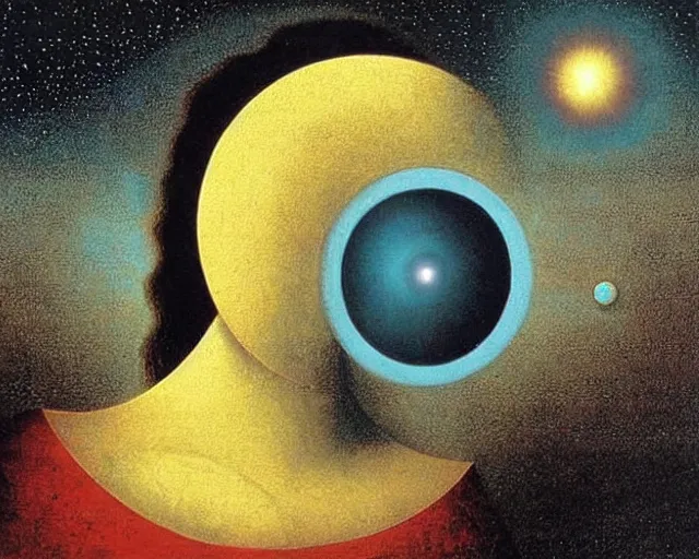 Image similar to universe a cosmology quest a mental state, a closeup simple vector pop surrealism, by ( leonardo da vinci ) and rafal olbinski