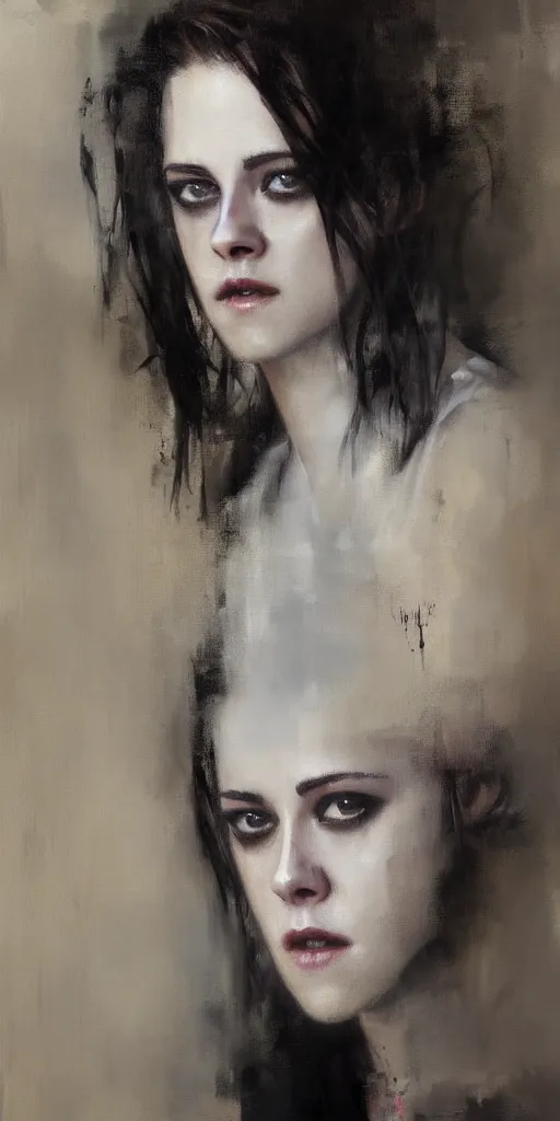 Image similar to A painting of Kristen Stewart, by Jeremy Mann
