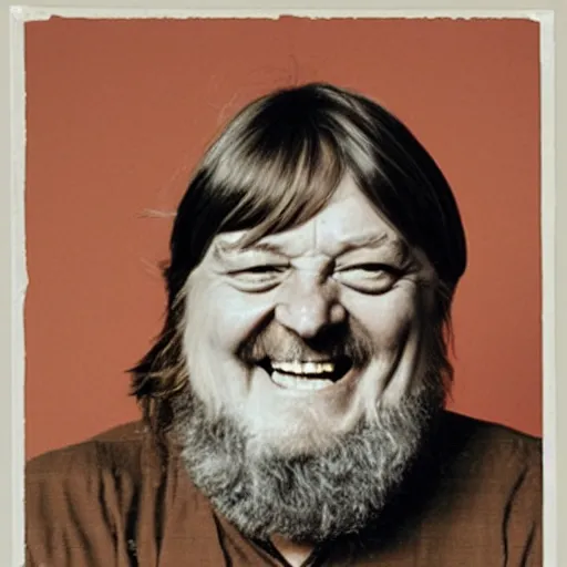 Image similar to robert wyatt laughing maniacally and shooting the viewer with his pistol