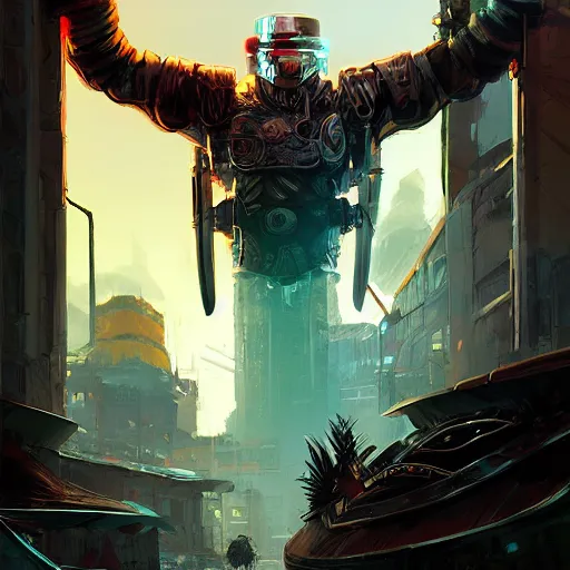 Image similar to cyberpunk viking helmet mask warrior goddess robot ninja fantasy, art gta 5 cover, official fanart behance hd artstation by jesper ejsing, by rhads, makoto shinkai and lois van baarle, ilya kuvshinov, ossdraws