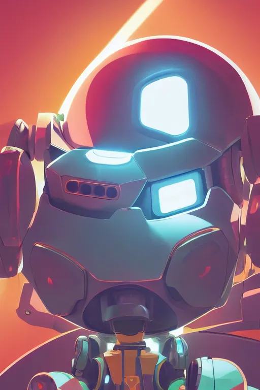 Image similar to metabots medabots medarotto medarot robot minimalist comics helmet mask neon cybereye, behance hd by jesper ejsing, by rhads, makoto shinkai and lois van baarle, ilya kuvshinov, rossdraws global illumination ray tracing hdr radiating a glowing aura