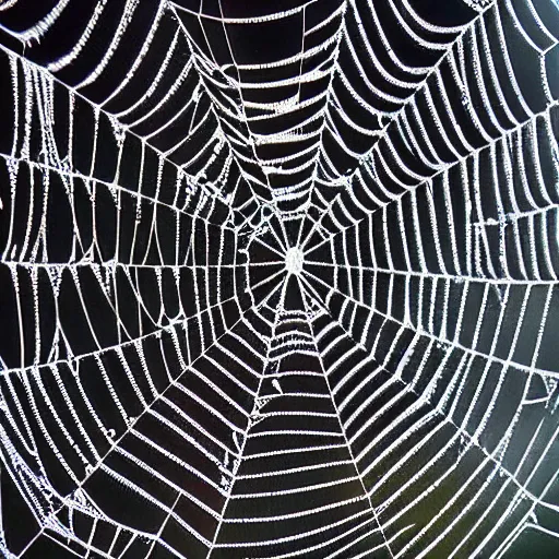 Image similar to spider web full of skulls : : spider, skulls, spider web : : 8 k : :