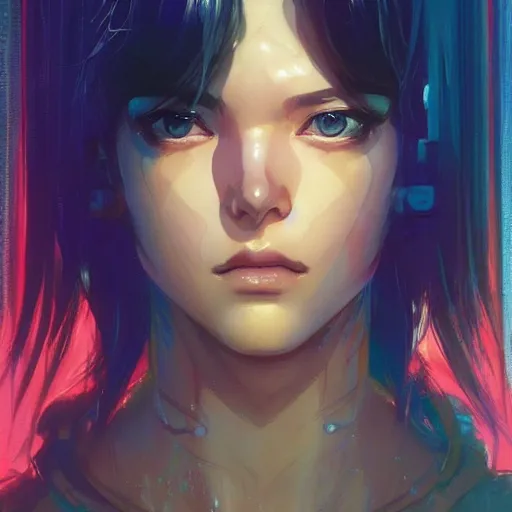 Prompt: A beautiful cyborg woman || ANIME, fine-face, realistic shaded perfect face, fine details. Anime. realistic shaded lighting poster by Ilya Kuvshinov katsuhiro otomo ghost-in-the-shell, magali villeneuve, artgerm, Jeremy Lipkin and Michael Garmash and Rob Rey