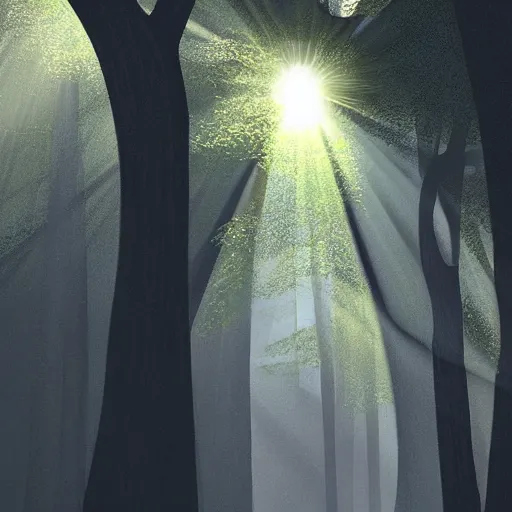 Image similar to sunlight streaming through the leaves of trees at Santa Lucia, beautiful digital painting by Tomas Scholes and part by Sergeant, trending on artstation, high detail