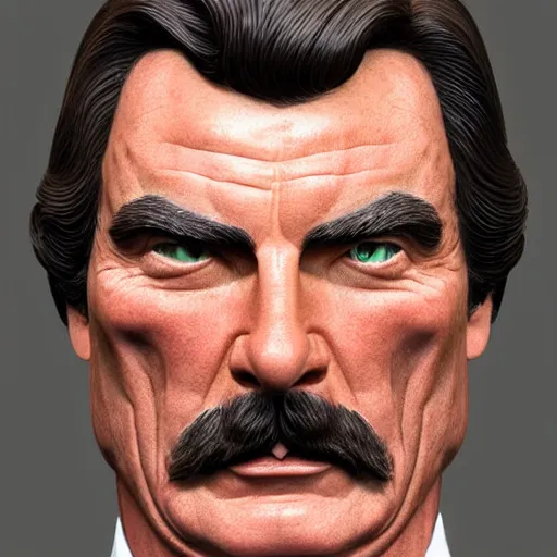 Prompt: The Lovechild of a 1970s Tom Selleck and 1970s Christopher Reeve, real life, hyperrealistic, ultra realistic, realistic, highly detailed, epic, HD quality, 8k resolution, body and headshot, front facing, front view, headshot and bodyshot, detailed face, very detailed face, full body and head, TF2 Style, Team Fortress 2 Style, TF2 Character, Team Fortress 2 Character