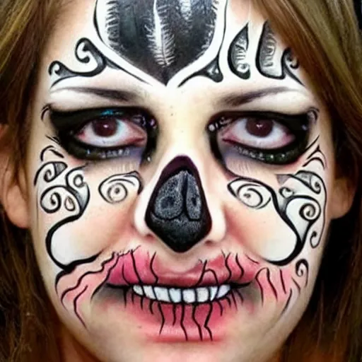 Image similar to psychopath face, full detailed, face art,