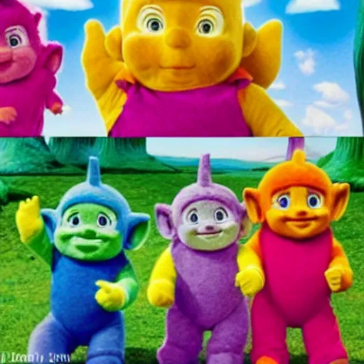 Image similar to troll teletubbies