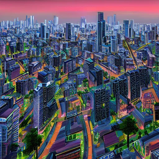 Image similar to Saigon Cityscape. Digital art. Trending on Artstation. 8k resolution.