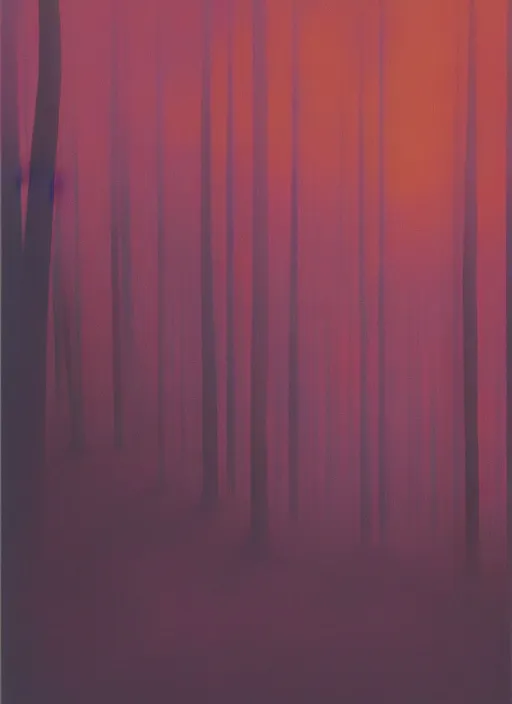 Image similar to an aerochrome forest below the stars Edward Hopper and James Gilleard, Zdzislaw Beksinski, Mark Ryden, Wolfgang Lettl highly detailed