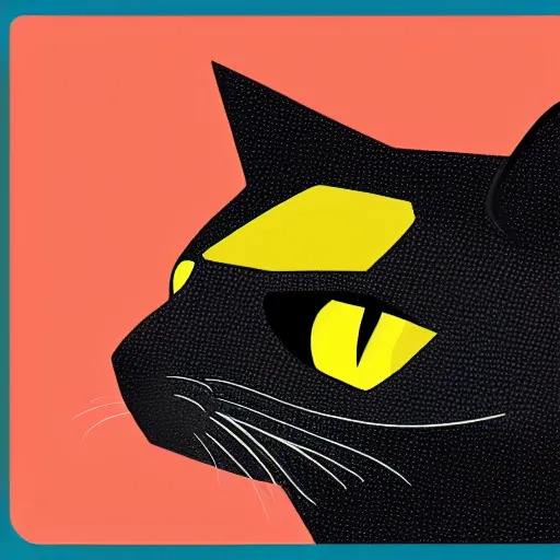 Image similar to futuristic cat in the style of vector art