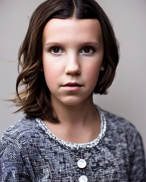 Image similar to Stunning portrait photo of Millie Bobby Brown