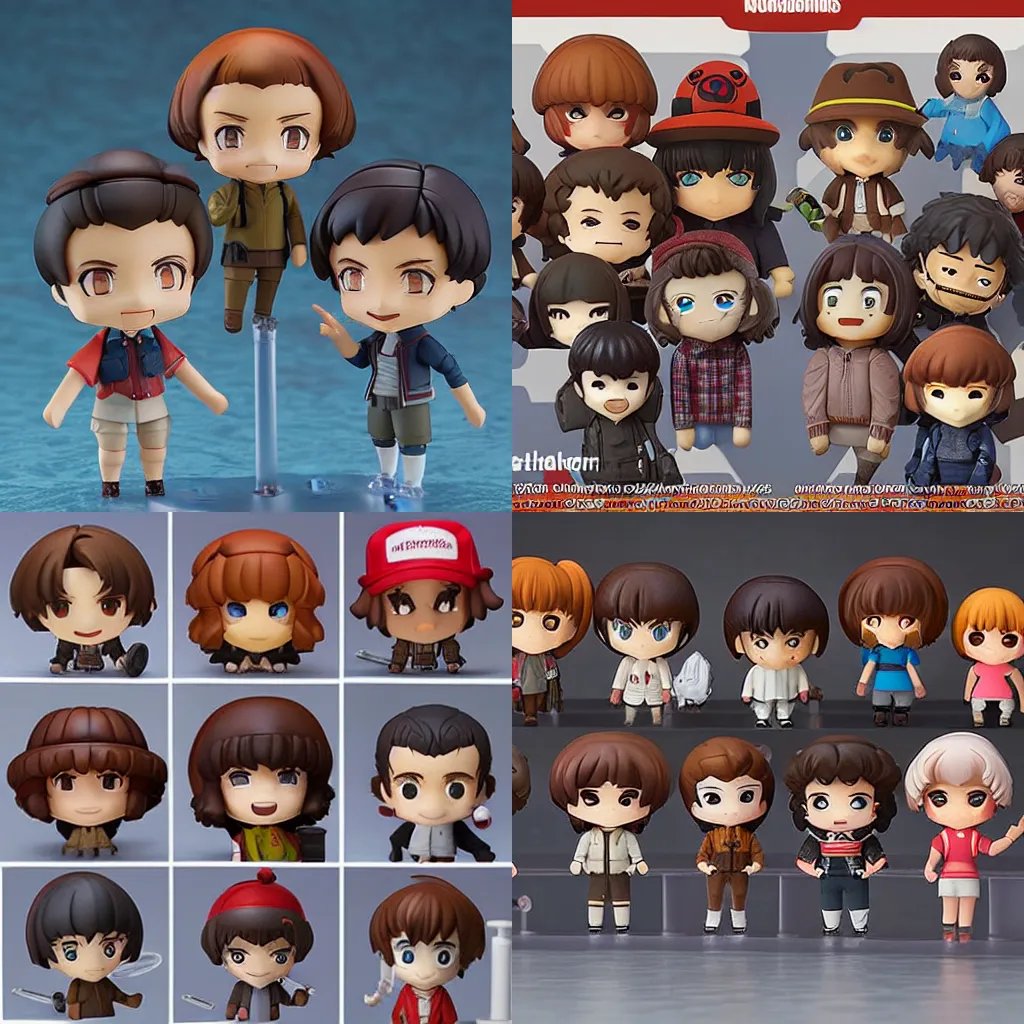 Prompt: Nendoroid All stranger things characters