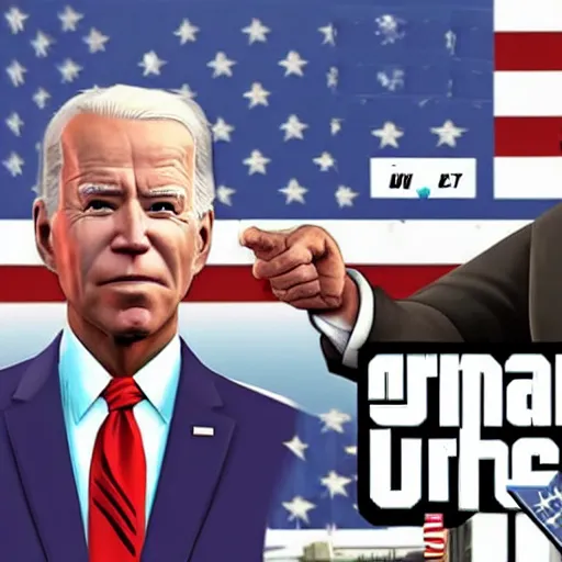 Prompt: unreal engine render of Joe Biden in Grand Theft Auto V