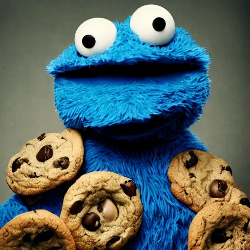 Image similar to cookie monster as joe biden. 3 5 mm. f 2. 8. award winning photograph. taken by annie leibovitz