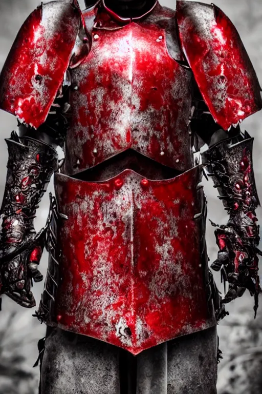 Image similar to the blood crown knight wear the scarlet armor decaying plate, cinematic lighting, various refining methods, micro macro autofocus, ultra definition, award winning photo
