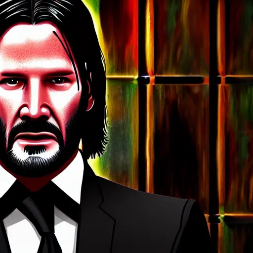 Image similar to John wick in indian outfit, hyperrealistic, photorealistic, 8k,